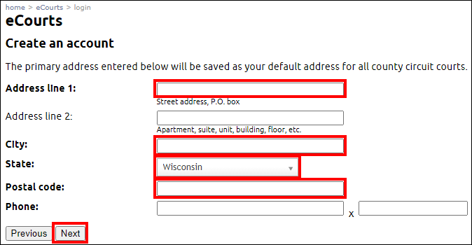 eCourts - Create an account - primary address - Next.png
