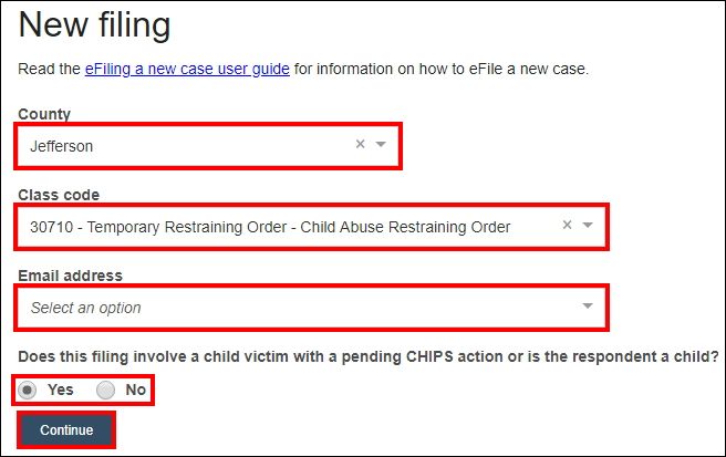 Circuit court eFiling eFiling a Temporary Restraining Order