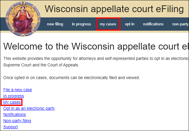 Wisconsin appellate court eFiling - my cases.png