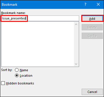 Appellate court eFiling - Tips and tricks - Add bookmark name in Microsoft Word.png