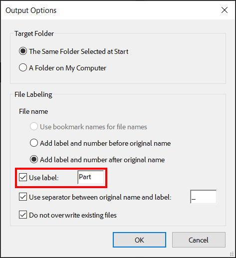 Adobe Acrobat Pro - Output Options - Use label.png