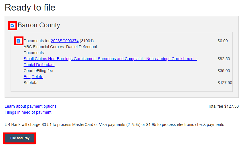 eFiling - non-earnings garnishment ready to file.png