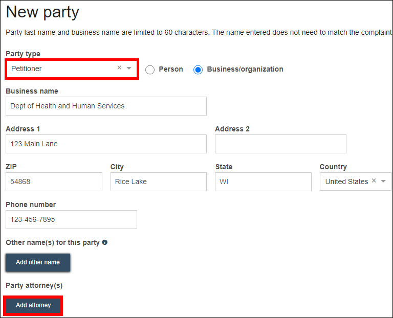 eFiling - New case - Associate the attorney with the filing party.png