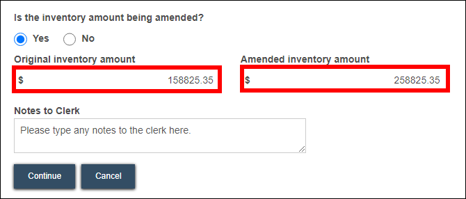 File an inventory - File another document - Total inventory - Amended.png