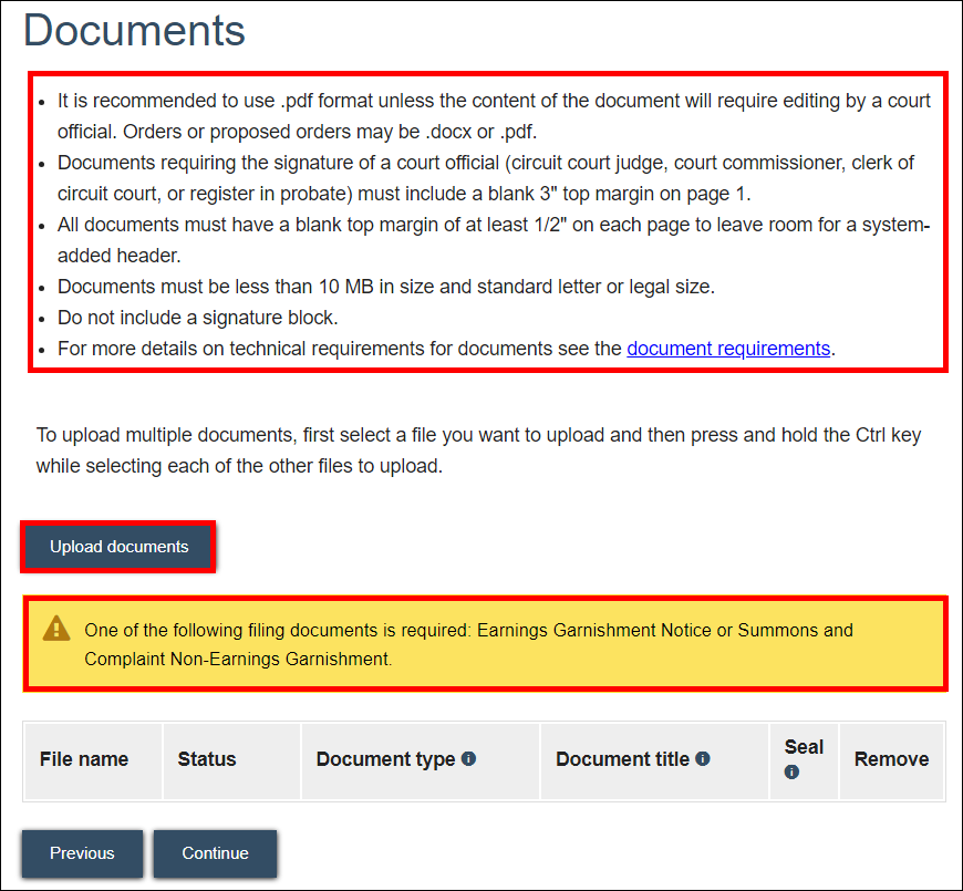 efiling - new case - upload earnings garnishment documents.png