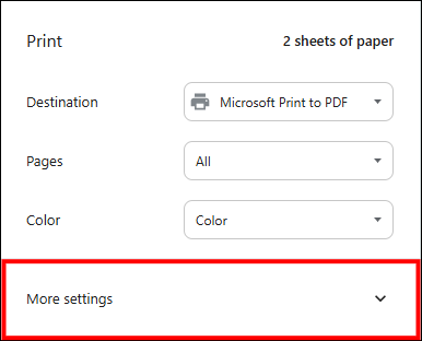 Chrome - Print - More Settings.png