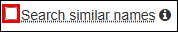 Search similar names checkbox on the WSCCA case search page