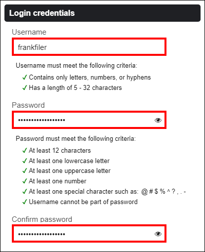 eCourts - Create an Account - Account Type - Filing Agent - Login Credentials.png
