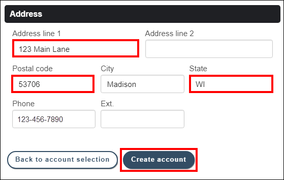 eCourts - Create an Account - Account Type - Filing Agent - Address.png