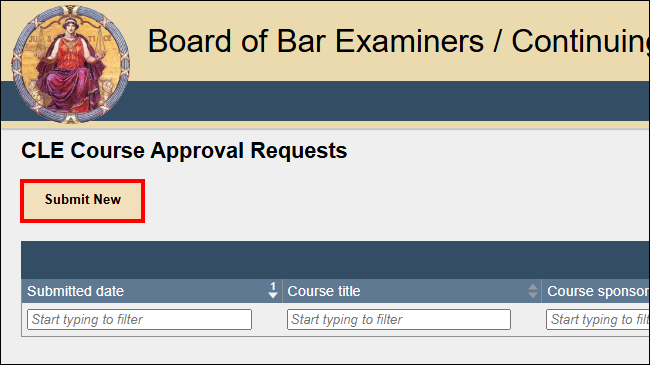CLE Course Approval Application website - Submit new.png