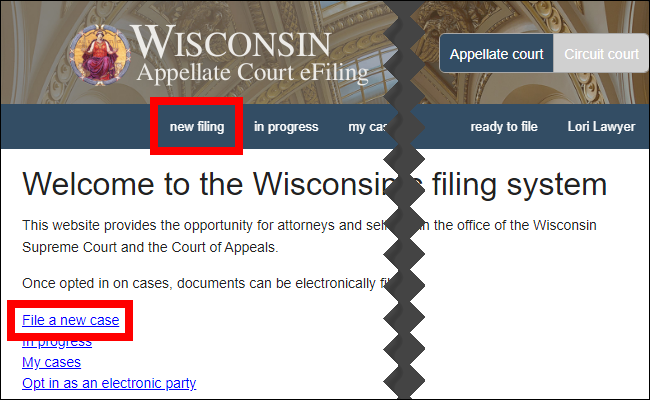 Appellate court eFiling - New Filing.png