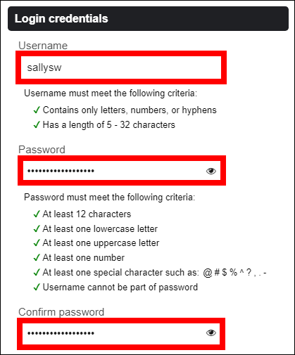 eCourts - Create an Account - Account Type - Social Worker - Login Credentials.png
