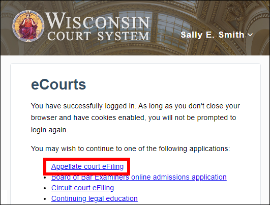 eCourts - Create an Account - Log In - Application Selection.png