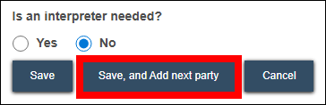 Circuit court eFiling - New Filing - Save and Add Next Party.png